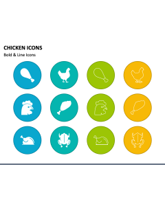 Chicken Icons PPT Slide 1