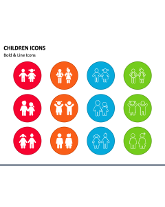 Children Icons PPT Slide 1