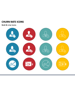 Churn Rate Icons PPT Slide 1