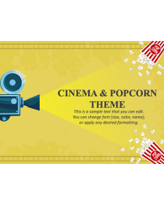 Cinema and Popcorn Theme PPT Slide 1