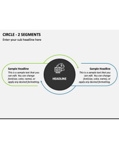 Circle - 2 Segments PPT Slide 1