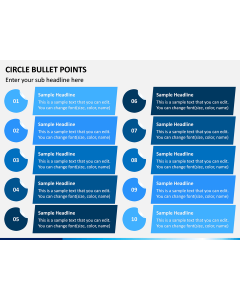Circle Bullet Points PPT Slide 1
