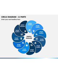 Circle Diagram - 11 Parts PPT Slide 1