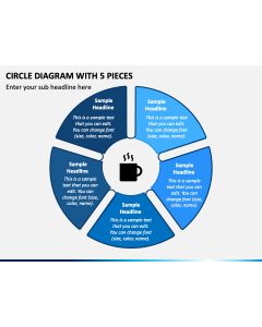 Circle Diagram with 5 Pieces PPT Slide 1