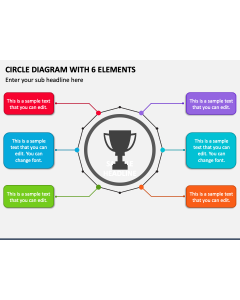 Circle Diagram with 6 Elements PPT Slide 1