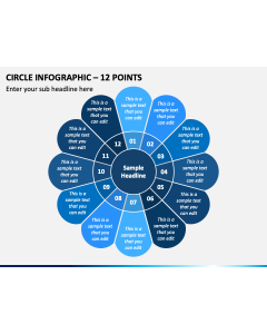 Circle Infographic - 12 Points PPT Slide 1