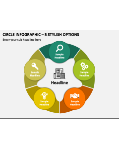 Circle Infographic - 5 Stylish Options PPT Slide 1