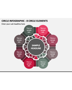 Circle Infographic - 8 Circle Elements PPT Slide 1