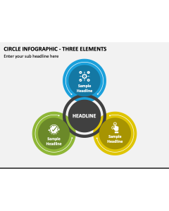 Circle Infographic - Three Elements PPT Slide 1
