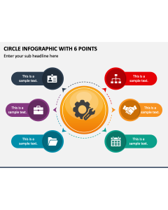 Circle Infographic with 6 Points PPT Slide 1