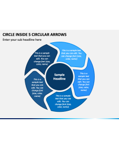 Circle Inside 5 Circular Arrows PPT Slide 1