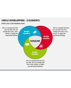 Circle Overlapping - 3 Elements PPT Slide 1