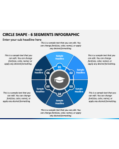 Circle Shape - 6 Segments Infographic PPT Slide 1