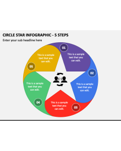 Circle Star Infographic - 5 Steps PPT Slide 1