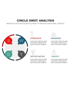 Circle SWOT Analysis PPT Thumbnail