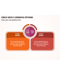 Circle with 2 Versatile Options PPT Thumbnail