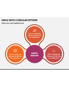 Circle with 3 Circular Options PPT Slide 1