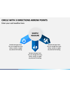 Circle With 3 Directions Arrow Points Slide 1
