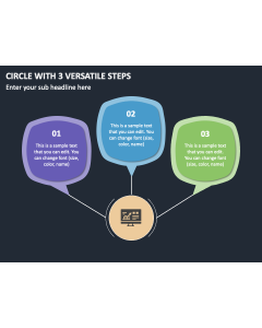 Circle with 3 Versatile Steps PPT Thumbnail