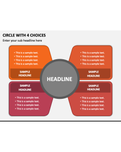 Circle with 4 Choices PPT Slide 1