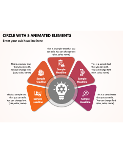 Circle with 5 Animated Elements PPT Thumbnail