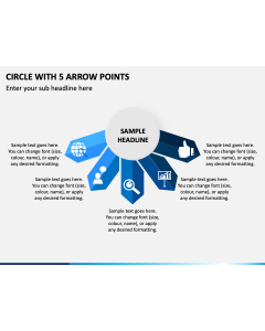 Circle With 5 Arrow Points Slide 1