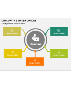 Circle with 5 Stylish Options PPT Slide 1