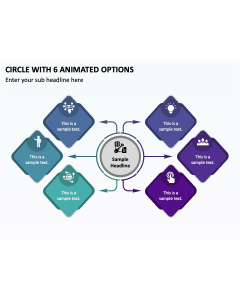 Circle with 6 Animated Options PPT Thumbnail