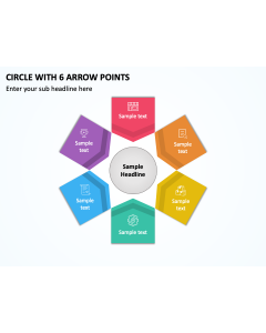 Circle with 6 Arrow Points PPT Thumbnail