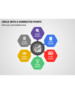 Circle with 6 Connected Points PPT Thumbnail