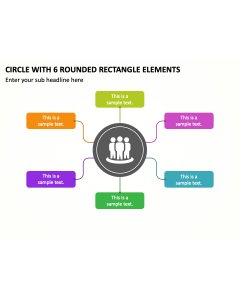 Circle with 6 Rounded Rectangle Elements PPT Thumbnail