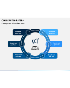 Circle With 6 Steps PPT Slide 1