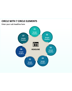 Circle with 7 Circle Elements PPT Slide 1