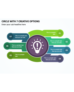 Circle with 7 Creative Options PPT Slide 1
