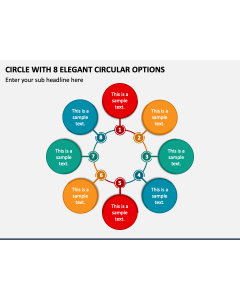 Circle with 8 Elegant Circular Options PPT Slide 1