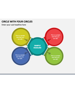 Circle with Four Circles PPT Slide 2
