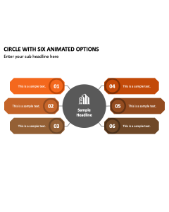 Circle with Six Animated Options PPT Thumbnail