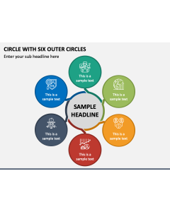 Circle with Six Outer Circles PPT Slide 1