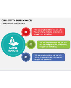 Circle with Three Choices PPT Slide 1