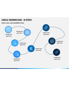 Circle Workflow 8 Steps PPT Slide 1