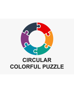 Circular Colorful Puzzle PPT Thumbnail