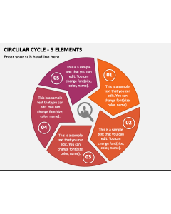Circular Cycle - 5 Elements PPT Slide 1
