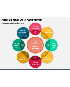Circular Diagram - 8 Components PPT Slide 1