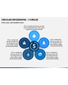 Circular Infographic - 5 Circles PPT Slide 1