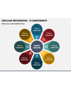 Circular Infographic - 8 Components PPT Slide 1