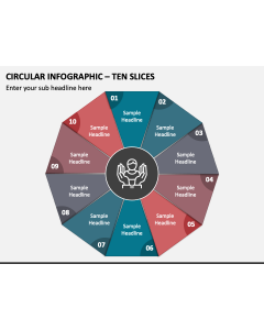 Circular Infographic - Ten Slices PPT Slide 1