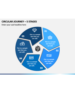 Circular Journey - 5 Stages PPT Slide 1