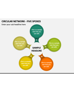 Circular Network - Five Spokes PPT Slide 1