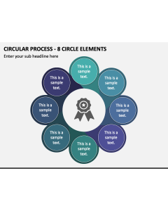 Circular Process - 8 Circle Elements PPT Slide 1