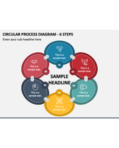 Circular Process Diagram - 6 Steps PPT Slide 1